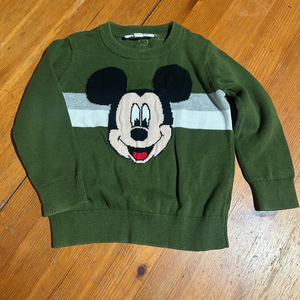 GAP Disney Green Knit Sweater